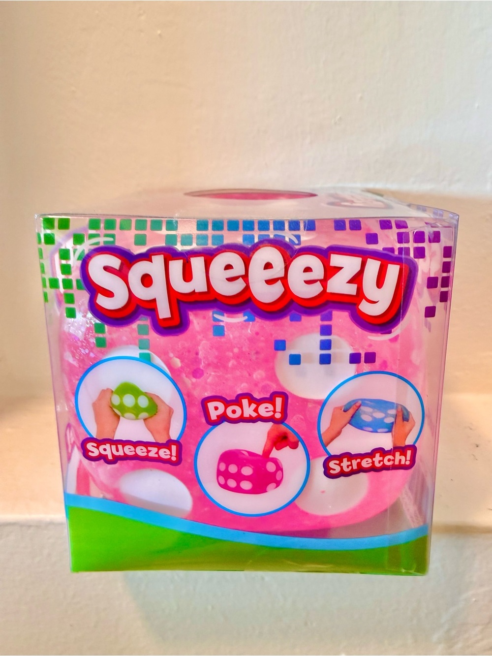 NEW! AUTHENTIC Squeeezy Dice squishy dice - PINK!